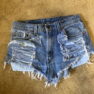 Vintage Levi 501 Distressed Shorts